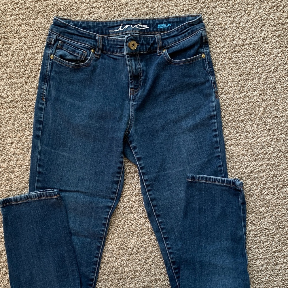 INC International Concepts Women's Dark Blue Skinny Jeans